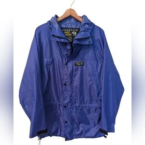 MOUNTAIN HARDWEAR Men's Vintage Hooded Rain Jacket Small Purple